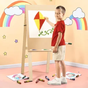 kidartstand Single Sided Easel, Wood Frame, 54" H x 24" W x 30.5" D